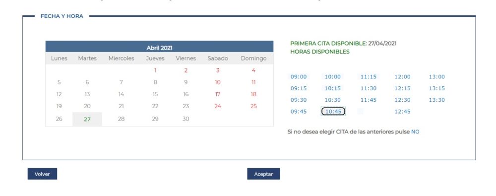 Al pedir cita previa en el SEPE online debes escoger la hora y fecha que más te vengan bien