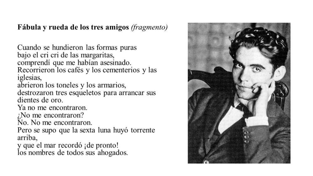 Durante los años 30 en España, y a causa de la Guerra Civil, Federico García Lorca fue asesinado